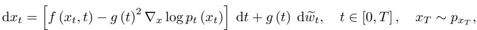 Equation for the reverse-time SDE