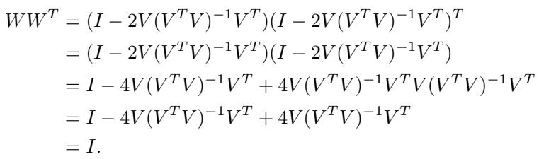 Detailed expansion of the BRO parameterization showing orthogonality.