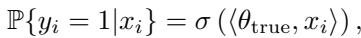 The standard Logistic Regression probability model.