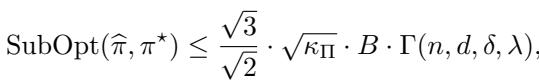 DPO suboptimality bound linked to parameter estimation error.