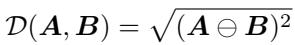 Distance metric equation