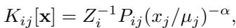 Equation for the SRRW Kernel showing the normalizing constant Z.