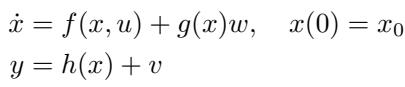 System dynamics and measurement equations.