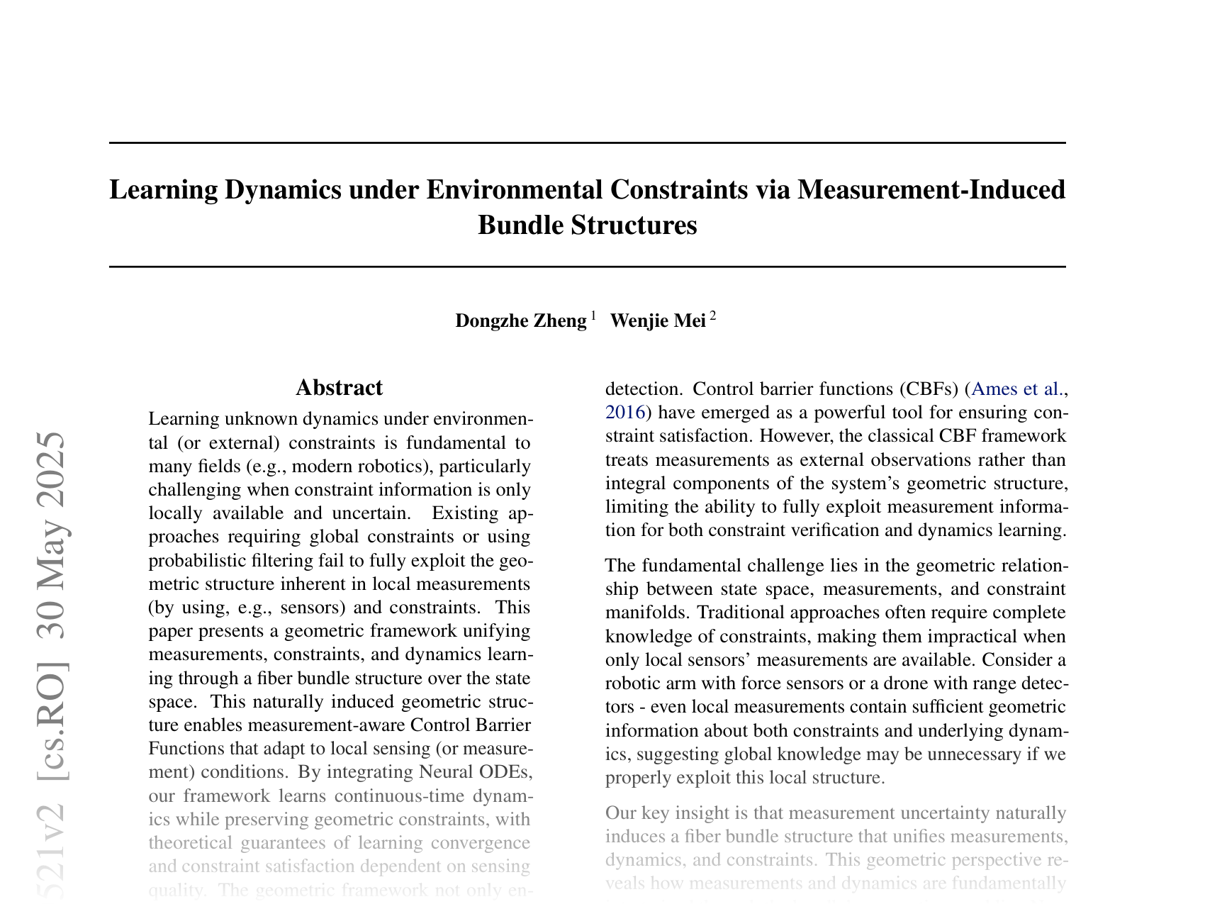 [Learning Dynamics under Environmental Constraints via Measurement-Induced Bundle Structures 🔗](https://arxiv.org/abs/2505.19521)