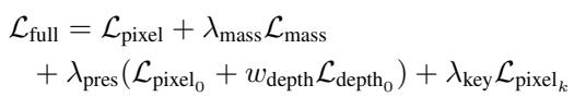 The full objective function combining all losses.
