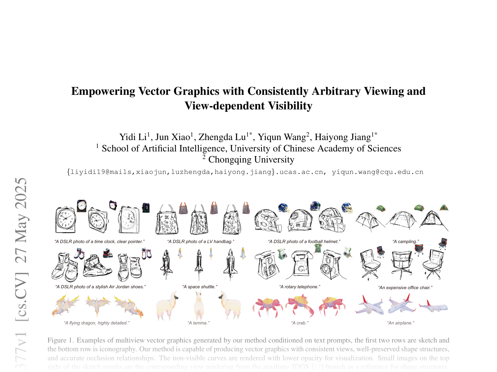 [Empowering Vector Graphics with Consistently Arbitrary Viewing and View-dependent Visibility 🔗](https://arxiv.org/abs/2505.21377)