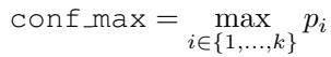 Equation for Maximum Confidence (conf_max).