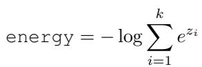 Equation for Energy calculation.