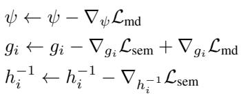 System of equations for EBR updates.