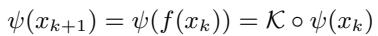 Equation describing the Koopman Operator.