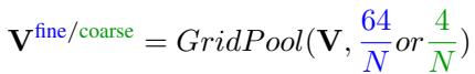 Equation for Grid Pooling strategy.