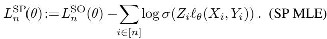 Stochastic Preferences MLE objective function.