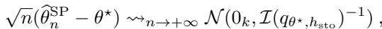 Asymptotic normality of SP MLE.