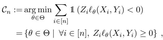 Definition of the feasible set Cn.