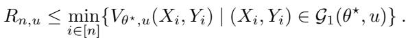 Bounding the error with the minimum informative sample.