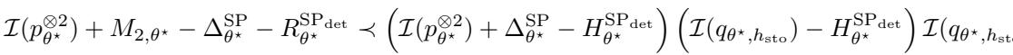 Inequality showing SP variance is better than SO.