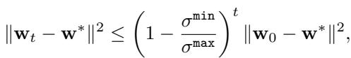 Convergence rate inequality involving the condition number.