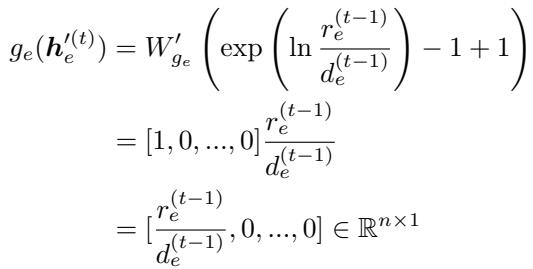 Equation showing how the neural network’s layers can mathematically reproduce the exact update step of the algorithm.