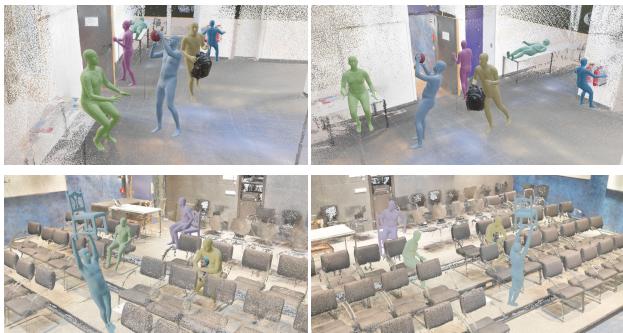 Figure 6. Qualitative results of scene populating.