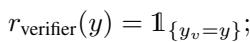 Equation for the verifier score.