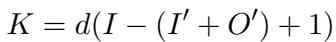 Equation for calculating the number of windows K.