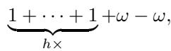 Equation for the hardest detector: sum of ones plus omega minus omega.