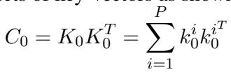 The definition of the covariance matrix C0 based on preserved keys.