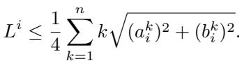 Inequality showing the upper bound of the Lipschitz constant.