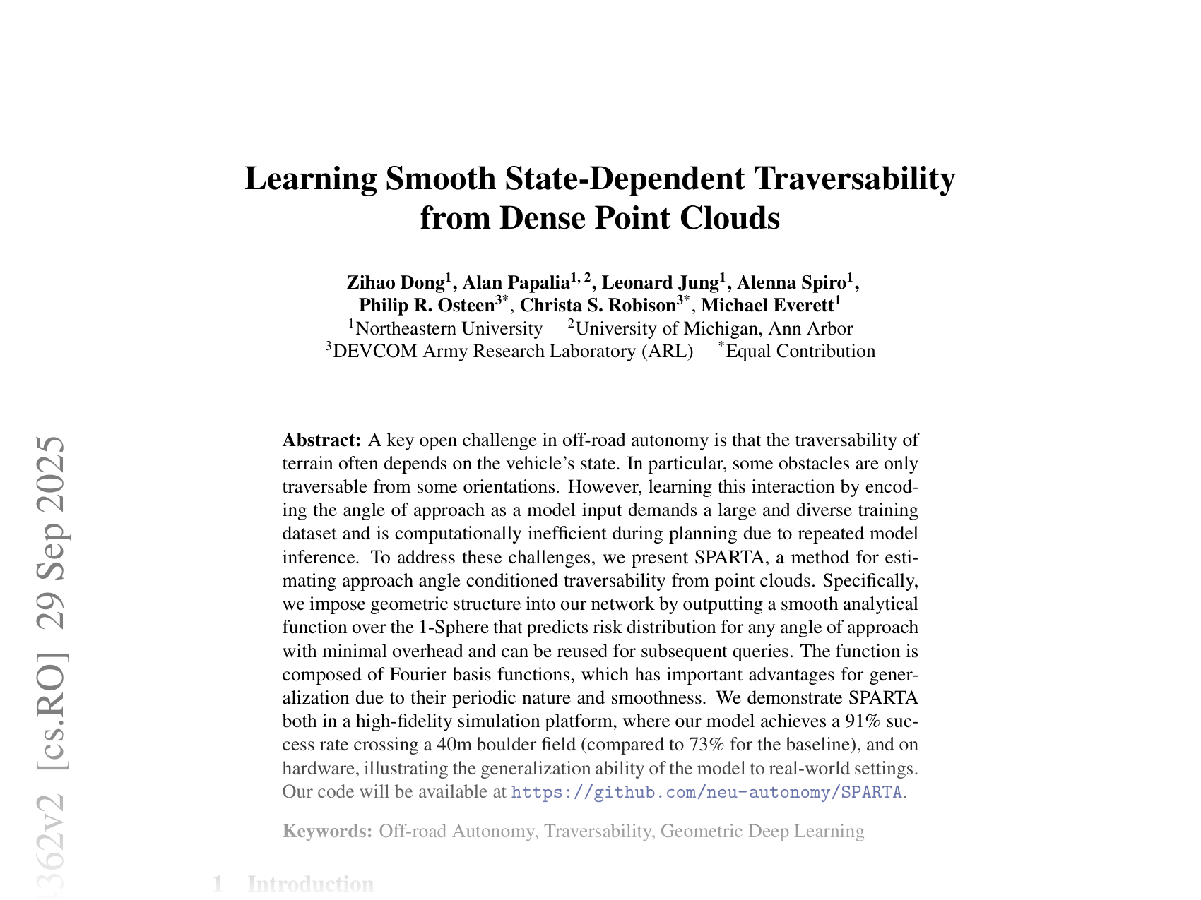 [Learning Smooth State-Dependent Traversability from Dense Point Clouds 🔗](https://arxiv.org/abs/2506.04362)