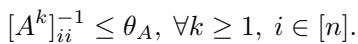Assumption on bounded diagonals.