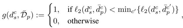 Equation for the contrastive filter g.