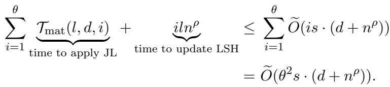 Equation showing the amortized update cost calculation.