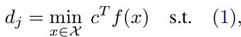 Equation for the robustness margin d_j.