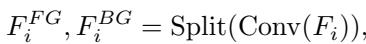 Feature splitting equation.