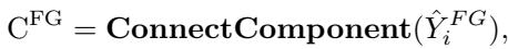 Connected component equation.