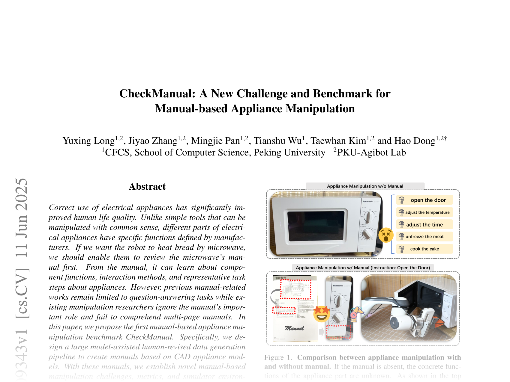 [CheckManual: A New Challenge and Benchmark for Manual-based Appliance Manipulation 🔗](https://arxiv.org/abs/2506.09343)