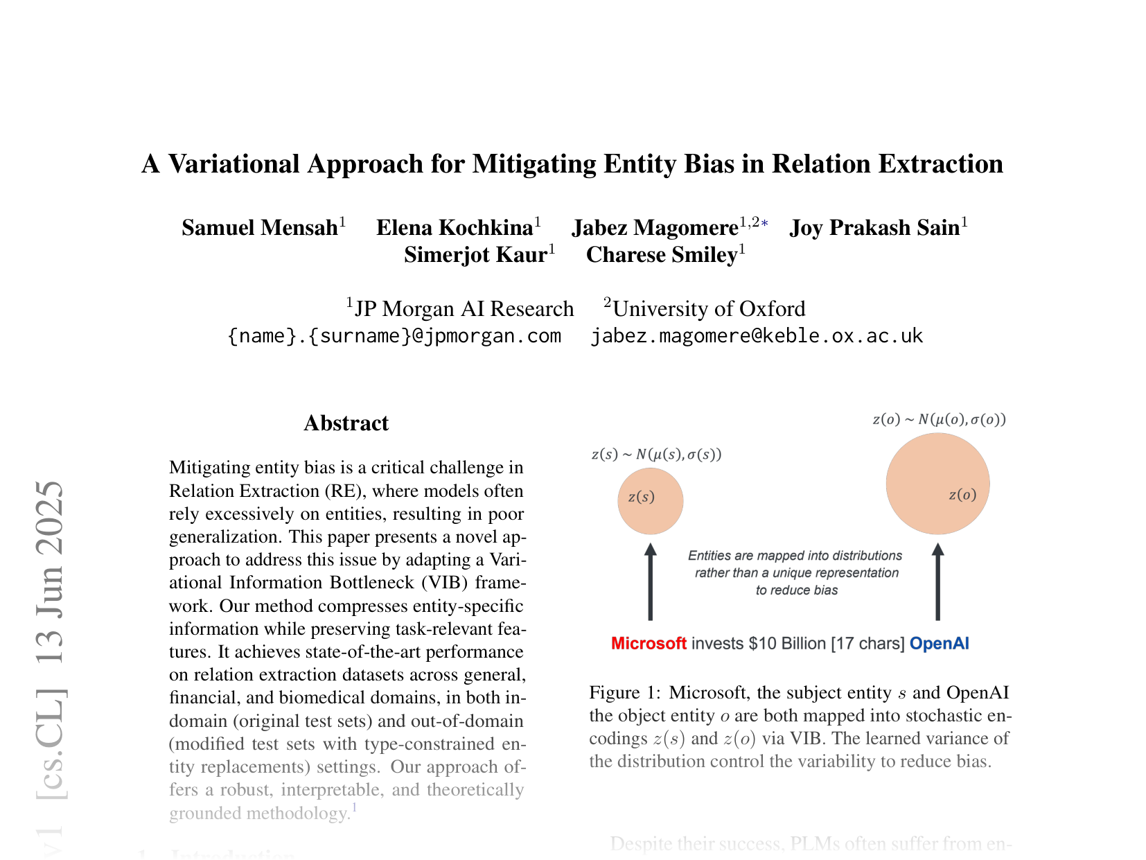[A Variational Approach for Mitigating Entity Bias in Relation Extraction 🔗](https://arxiv.org/abs/2506.11381)