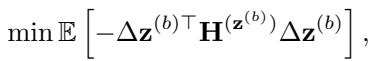 Standard Hessian-guided quantization loss equation.