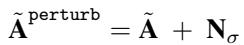Equation 2: Perturbing the historical actions with small-scale noise.