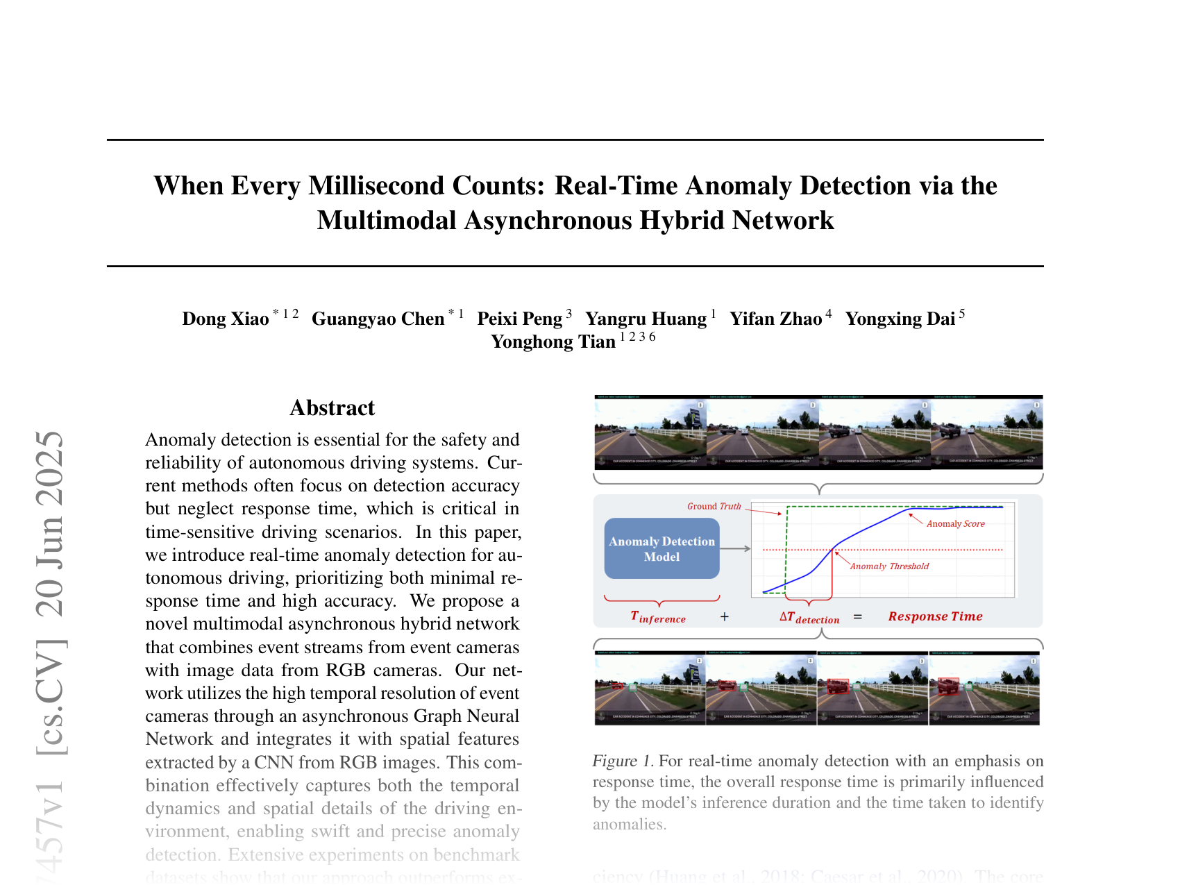[When Every Millisecond Counts: Real-Time Anomaly Detection via the Multimodal Asynchronous Hybrid Network 🔗](https://arxiv.org/abs/2506.17457)