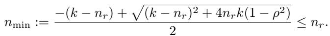 Equation for minimum real-world samples required.