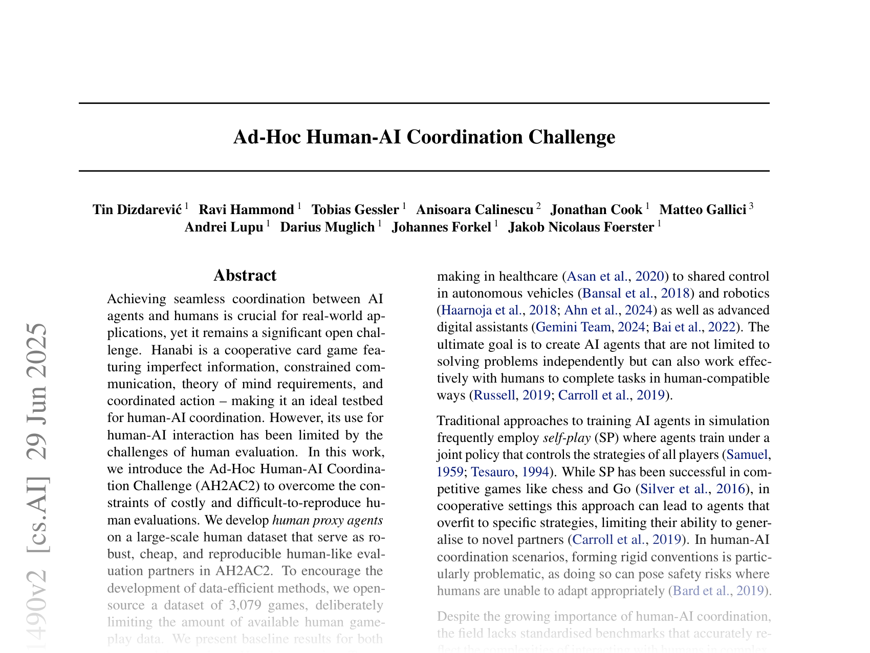 [Ad-Hoc Human-AI Coordination Challenge 🔗](https://arxiv.org/abs/2506.21490)
