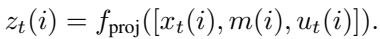 Equation 2: The observation embedding function.