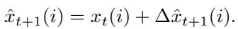 Equation 7: Computing the final predicted state.