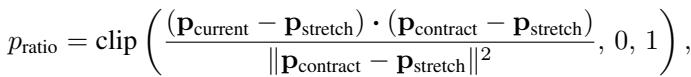 Equation for projection ratio calculation.