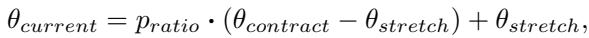 Equation for joint angle interpolation.