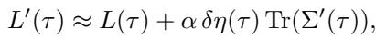 Approximation equation for loss under a schedule.