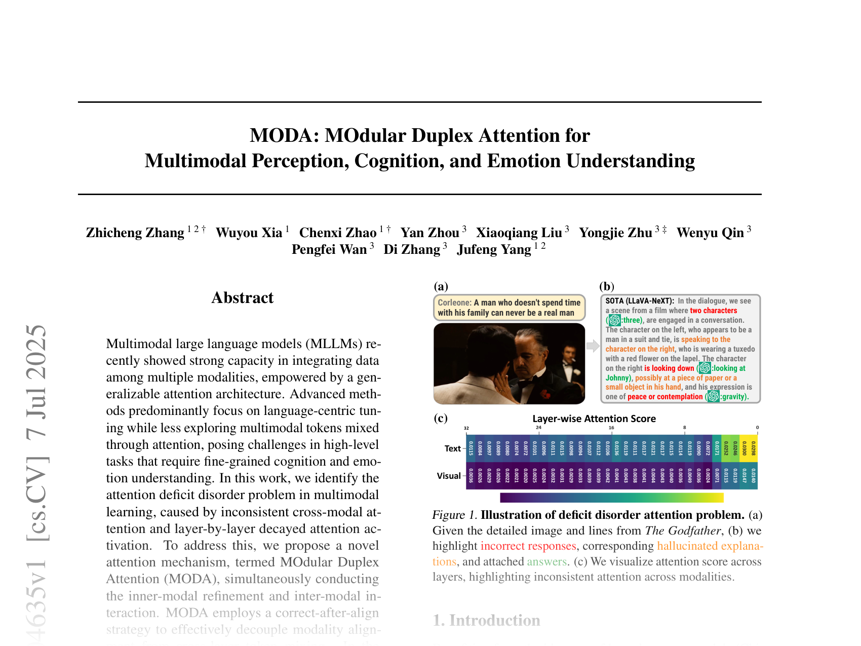[MODA: MOdular Duplex Attention for Multimodal Perception, Cognition, and Emotion Understanding 🔗](https://arxiv.org/abs/2507.04635)