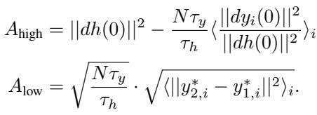 Definition of A_low, showing it depends on the difference between target outputs y<em>2 and y</em>1.