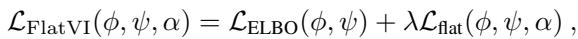 Equation 9: The full FlatVI objective function.
